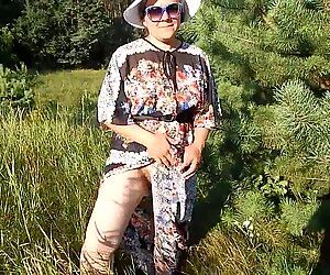 Hairy mature in transparent dress (part 4)