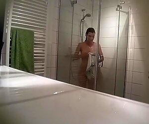 Unaware Girl Taking An Shower Recorded