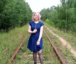 walking in the woods without panties