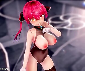 Senchou Marine dances to Bon Bon Chocolate by naitokoubou