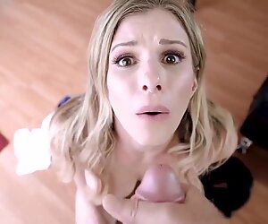 Gives hot busty stepmom a hot facial